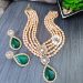 Real Pearl - Green Pendant with Real Stone