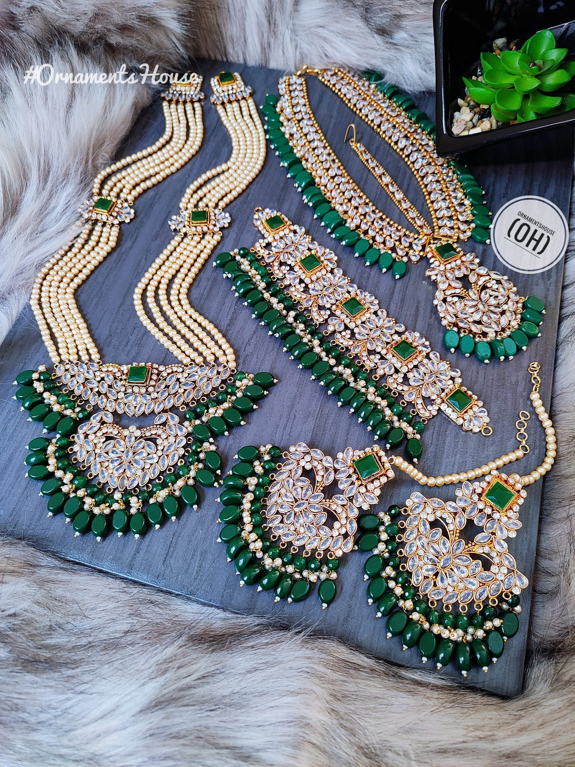 Bridal Jewellery – Full of Green Stone – Still Crush