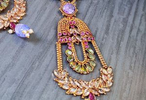 Real Pearl - Hena Purple Color Pendant with Ash Pearl