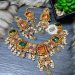 Gold Plated - Necklace with Real Pearl with tikli