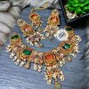Gold Plated - Necklace with Real Pearl with tikli