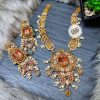 Gold Plated - Long Necklace with Real Pearl