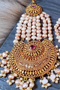 Real Pearl - Long Necklace with Jhapta